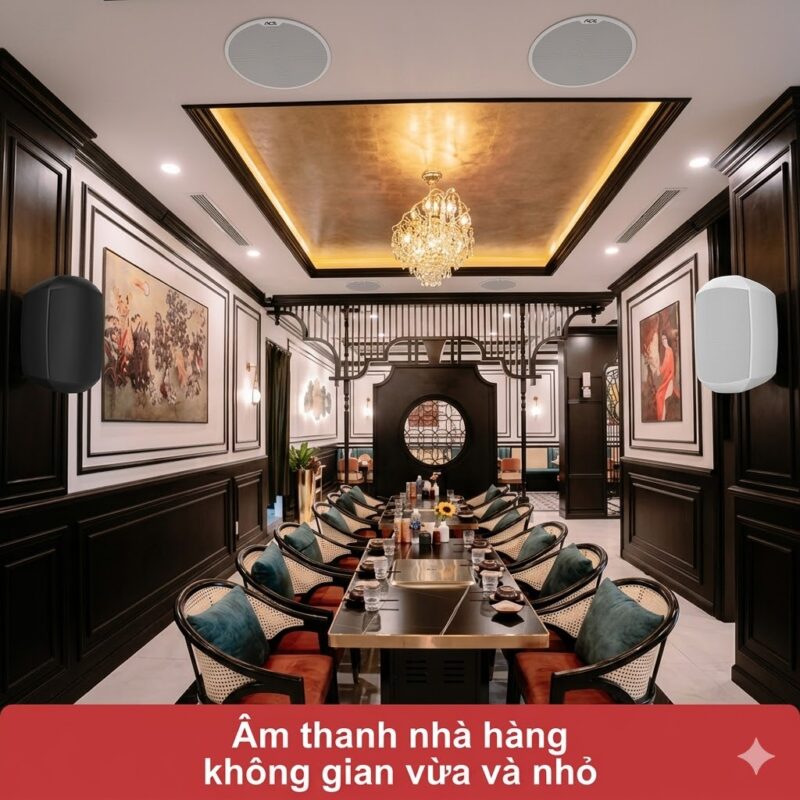 Âm thanh nhà hàng không gian vừa và nhỏ
