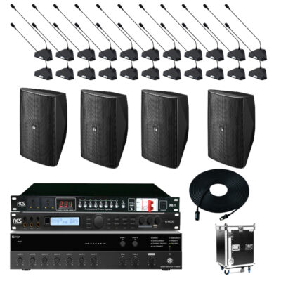 Cấu hình âm thanh hội thảo 29 micro Toa TS-D1000 phòng họp 70m2