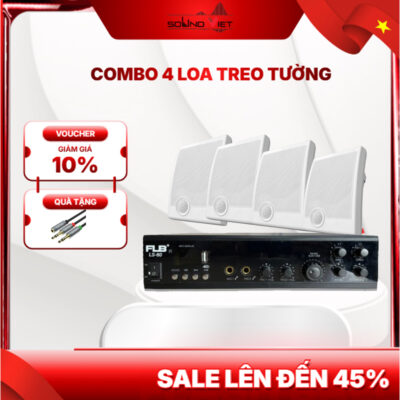Combo 4 loa treo tường cho nhà hàng