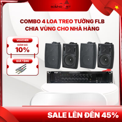 Combo 4 loa treo tường FLB FT-205 cho nhà hàng