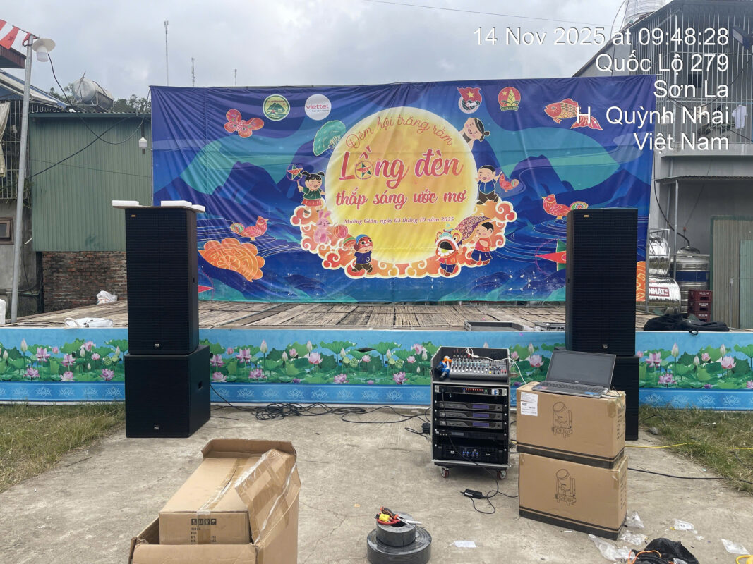 Hội trường trung thu tổ chức ngoài trời