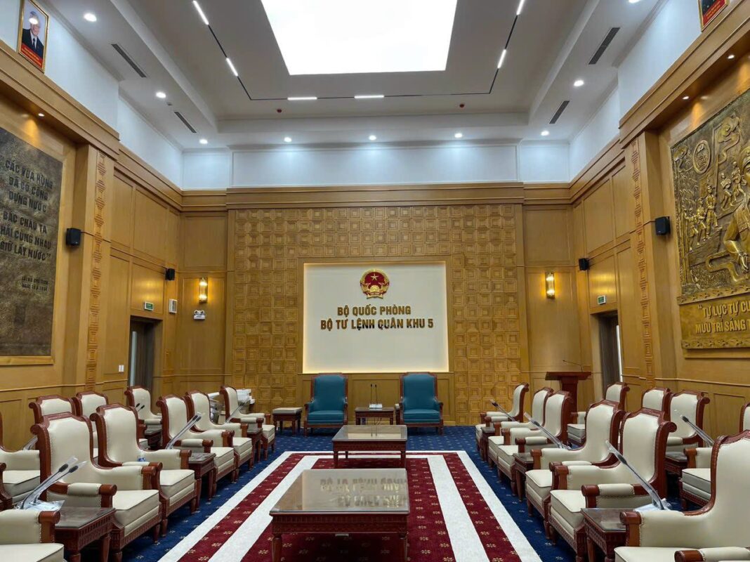 Dự án âm thanh phòng họp Bộ Quốc phòng Quân Khu 5