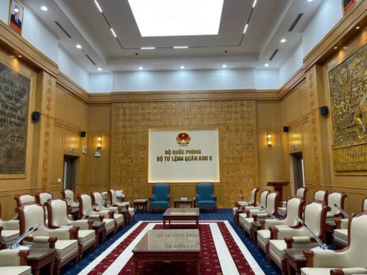 Âm thanh phòng họp bộ quốc phòng quân khu 5