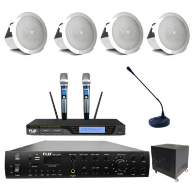 Bộ Âm Thanh 4 Loa Âm Trần JBL Cho Phòng Họp Diện Tích 50-70m2
