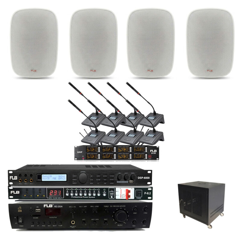 Bộ Âm Thanh Phòng Họp 8 Micro Cổ Ngỗng Không Dây