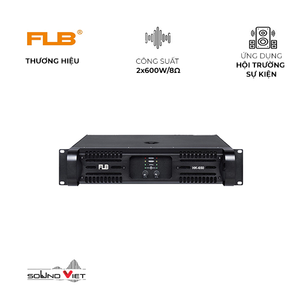 Cục Đẩy Công Suất 2 Kênh FLB HK-650