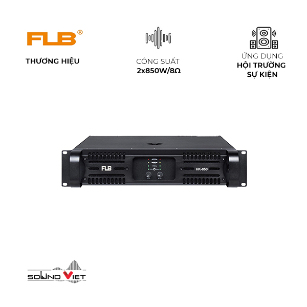 Cục Đẩy Công Suất 2 Kênh FLB HK-850