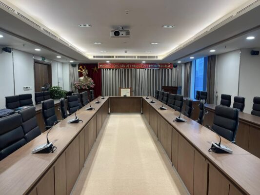Cấu hình âm thanh phòng họp thành ủy Hà Nội