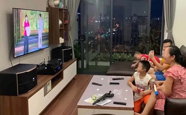 loa karaoke jbl pasion 6-pak lap dat phong khach chung cu