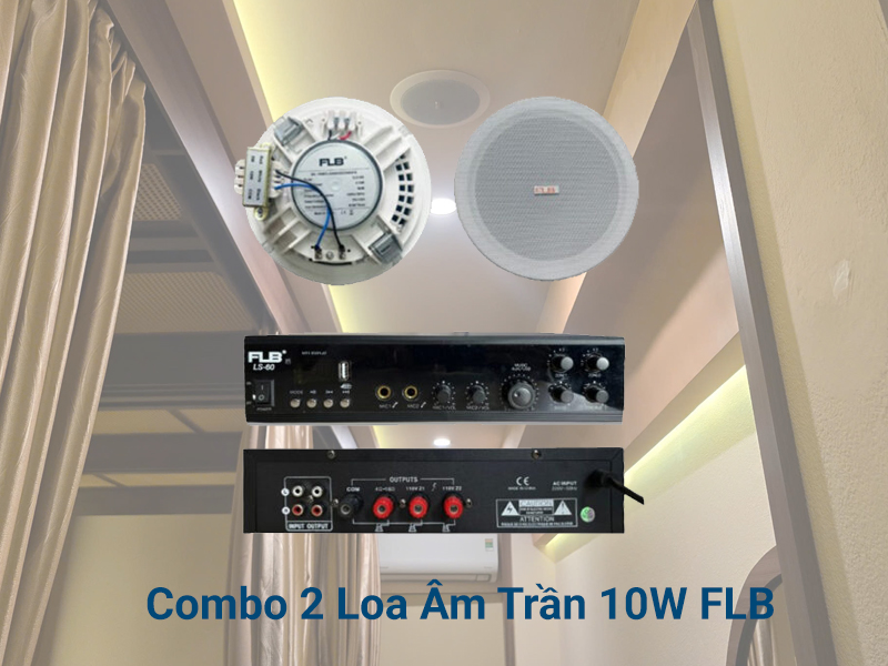 Combo 2 loa âm trần 10w cho quán spa